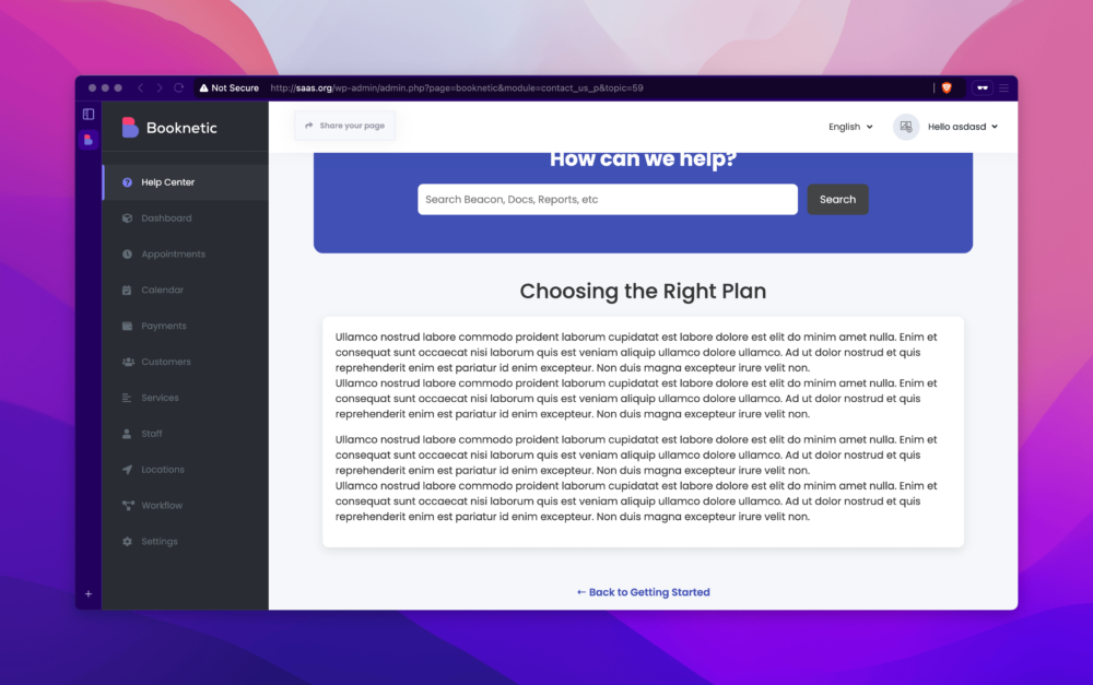 Onboarding for Booknetic SaaS - Image 4